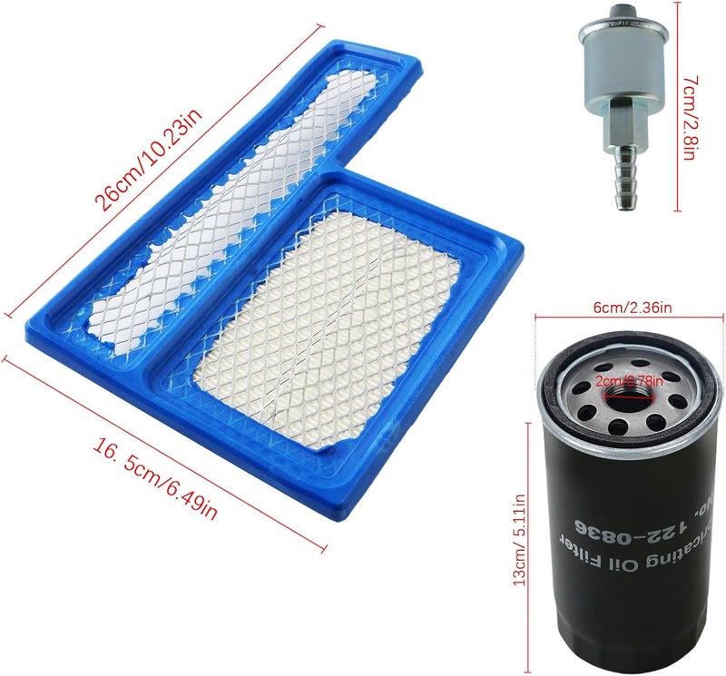 PACEWALKER Tune Up Kit 122-0836 Oil Filter 140-3116 Air Filter & Fuel Filter with Spark Plug Compatible With Onan RV QG Generators 5500 7000 RV Generators HGJAA HGJAB HGJAC-Oil Change Kit - Image 2